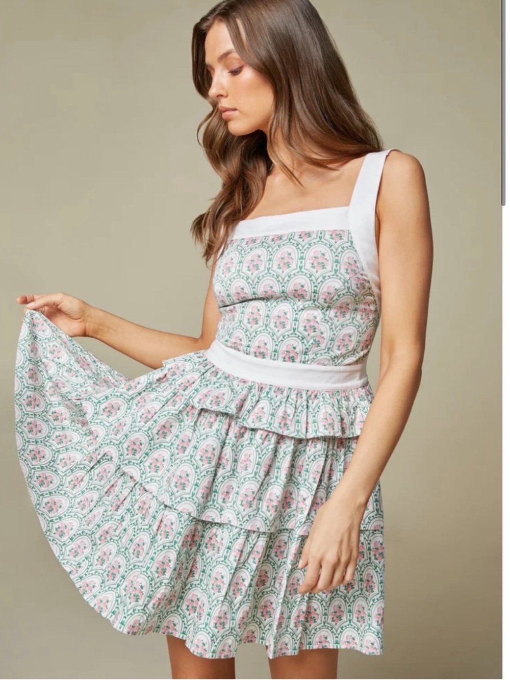 Rachel Parcell Cotton Poplin Tiered
Mini Dress Size 18